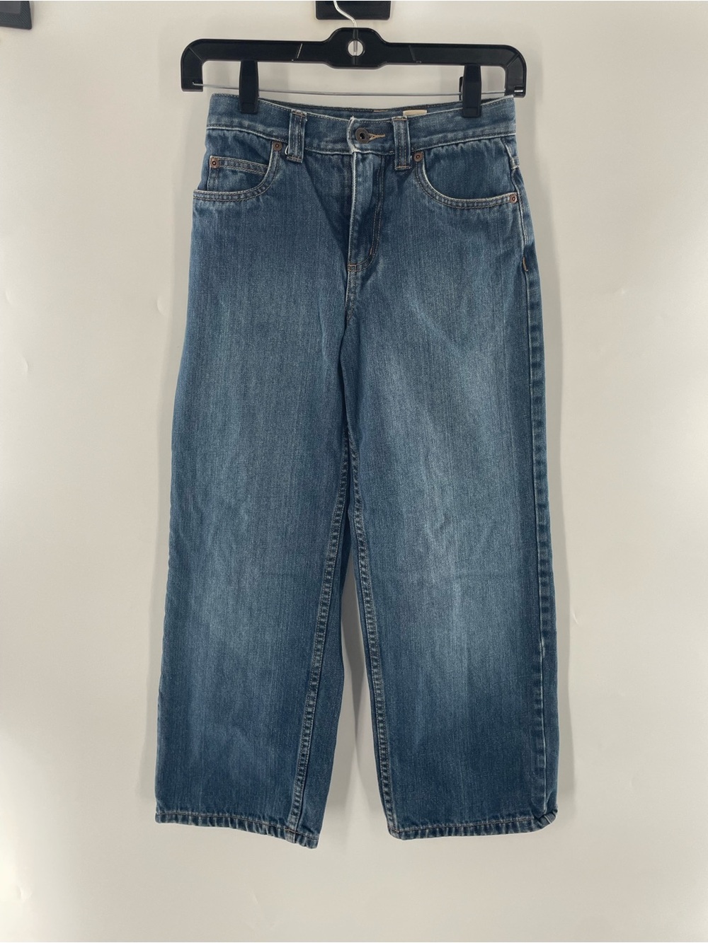 L.L. Bean Kids Straight-Leg Fleece-Lined Denim Jeans in Blue